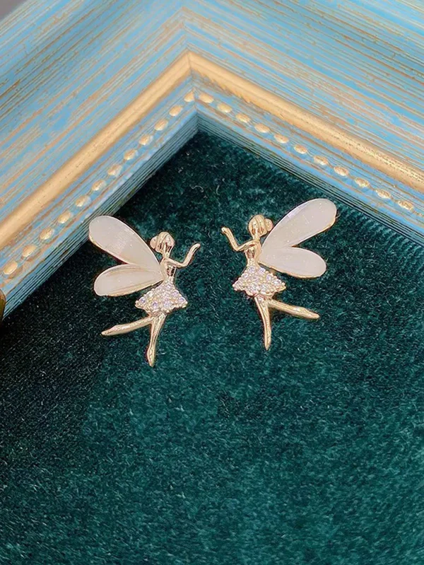 Females Planet - 1pair New Cute Korean Style High-end Elf Earrings For Women, Sweet And Cool Ear Jewelry