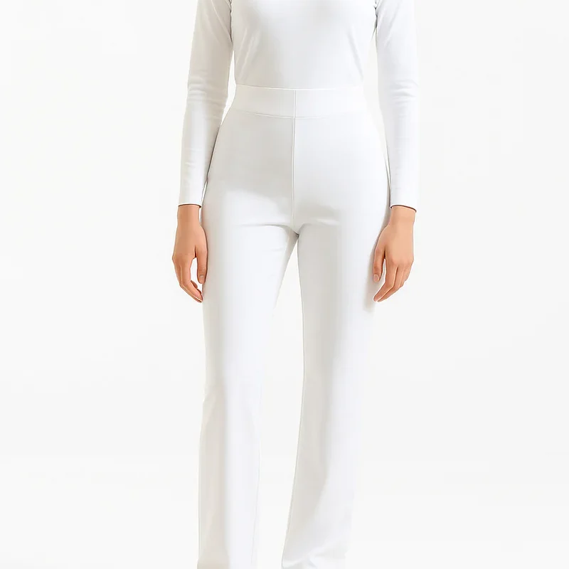 High Waist Straight Trousers