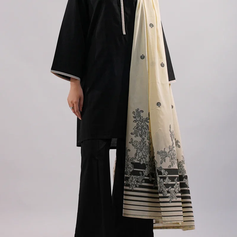 Cotton Jacquard Stitched 2 Piece (Shirt/Trouser)