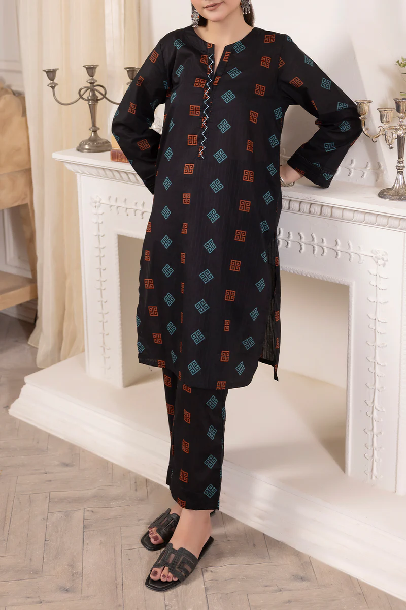 Printed Lawn Stitched 2 Piece (Shirt/Trouser)